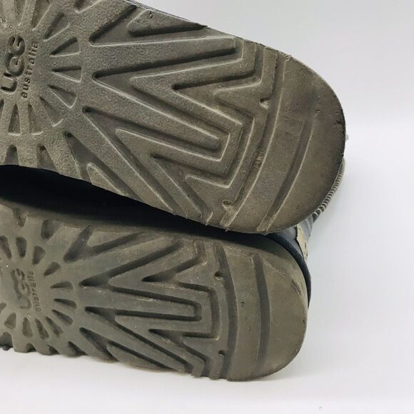 UGG Australia Oil Washed Sherpa Lined Leather Boots Women's 10 Waterproof Winter - Picture 12 of 13